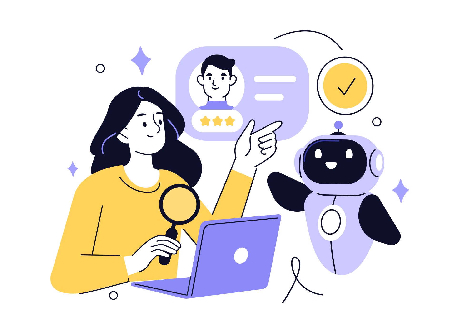 People using AI to help with work.